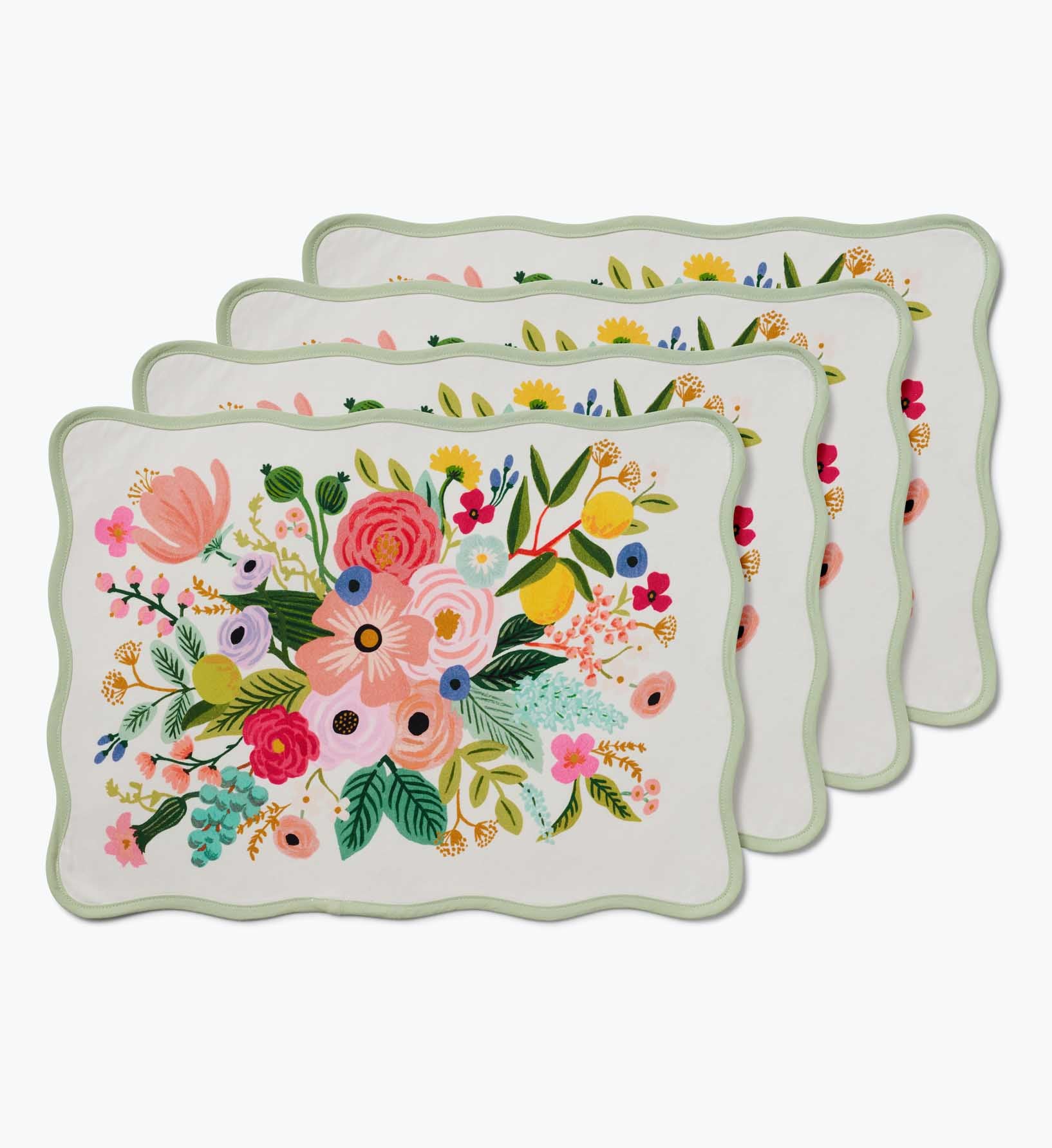 Cotton Placemat Set - Garden Party
